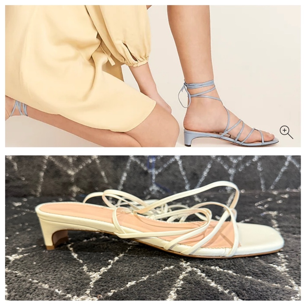 New J Crew Sardinia ankle-wrap heeled sandals
